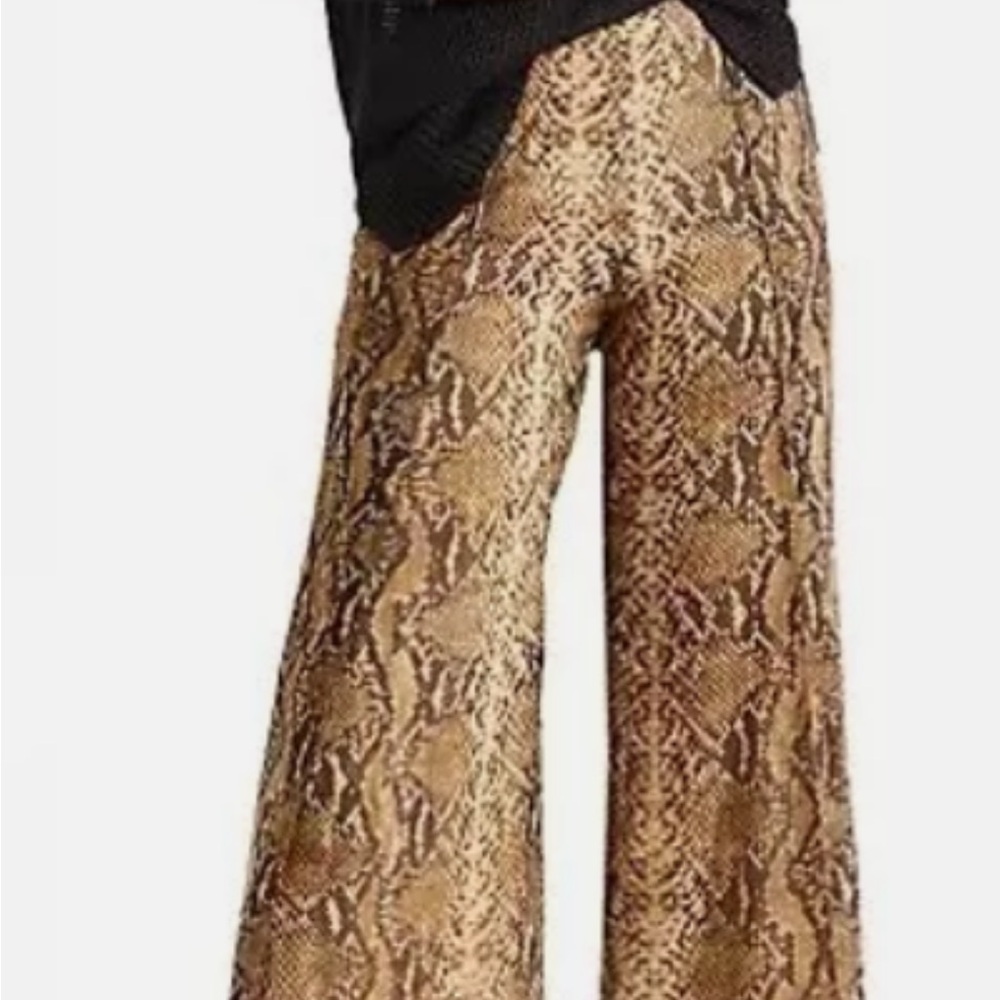 Ralph Lauren The purple Label  Saunders Python Print Palazzo Pants - Picture 3 of 13